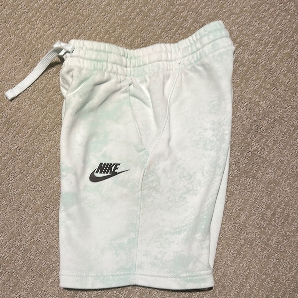 Nike White and Mint Green Shorts